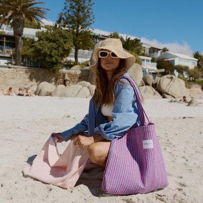 Studio Noos Taška Mom Bag Poplin - Raspberry Striped