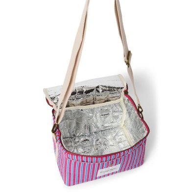 Studio Noos Chladicí taška Poplin - Raspberry Striped - obrázek