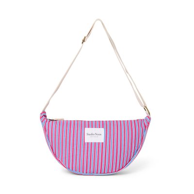 Studio Noos Crossbody ledvinka Poplin - Rapberry Striped - obrázek