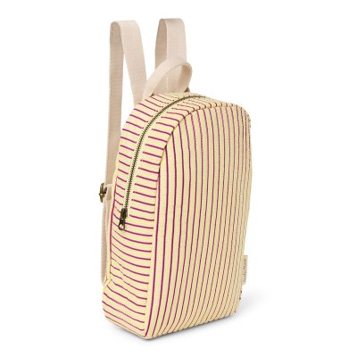 Studio Noos Dětský batůžek Mini Poplin - Butter Yellow Striped - obrázek