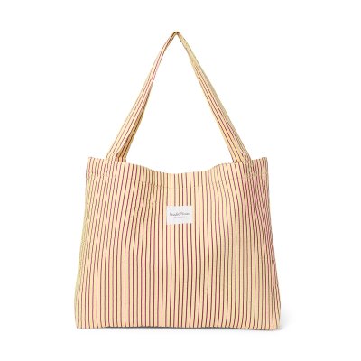 Studio Noos Taška Mom Bag Poplin - Butter Yellow Striped - obrázek