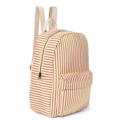 Studio Noos Dětský batoh Midi Poplin - Butter Yellow Striped - obrázek
