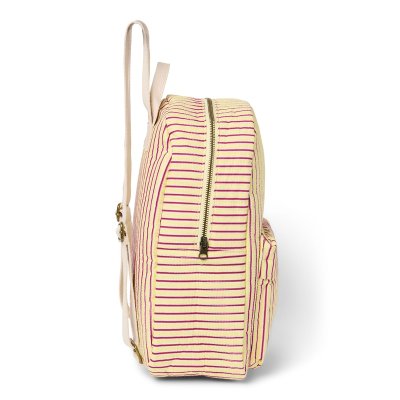 Studio Noos Dětský batoh Midi Poplin - Butter Yellow Striped - obrázek