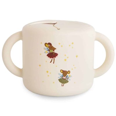 Mushie Silikonový hrnek na snack - Fairy Mice