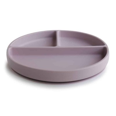 Mushie Silikonový dělený talíř s přísavkou - Soft Lilac - obrázek