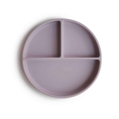 Mushie Silikonový dělený talíř s přísavkou - Soft Lilac