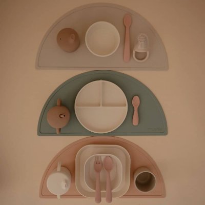 Mushie Startovací lžičky pro batolata - Blush/Shifting Sand, 2 ks - obrázek