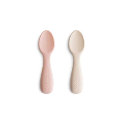 Mushie Startovací lžičky pro batolata - Blush/Shifting Sand, 2 ks