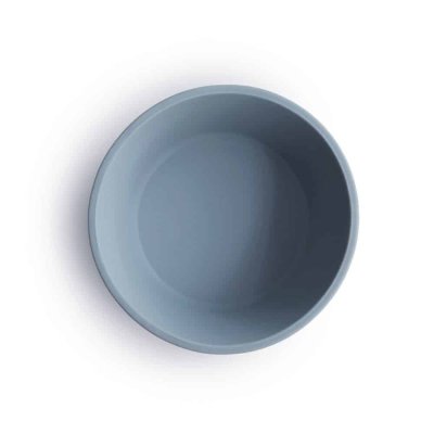 Mushie Silikonová miska s přísavkou - Powder Blue - obrázek