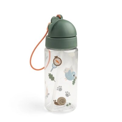 Done by Deer Láhev s brčkem Tiny Trails 350 ml - Zelená