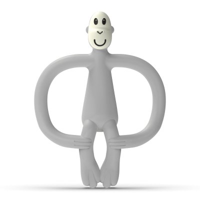 Matchstick Monkey Kousátko a zubní kartáček bez ocasu - Cool Grey - obrázek