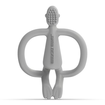 Matchstick Monkey Kousátko a zubní kartáček bez ocasu - Cool Grey - obrázek