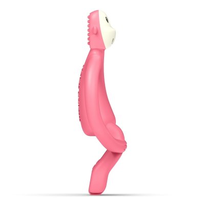 Matchstick Monkey Kousátko a zubní kartáček bez ocasu - Pink - obrázek