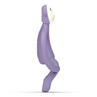 Matchstick Monkey Kousátko a zubní kartáček bez ocasu - Purple - obrázek