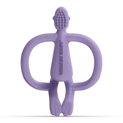 Matchstick Monkey Kousátko a zubní kartáček bez ocasu - Purple - obrázek