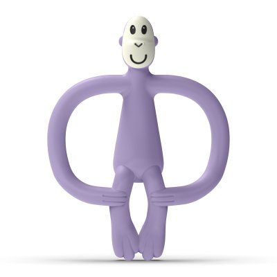 Matchstick Monkey Kousátko a zubní kartáček bez ocasu - Purple