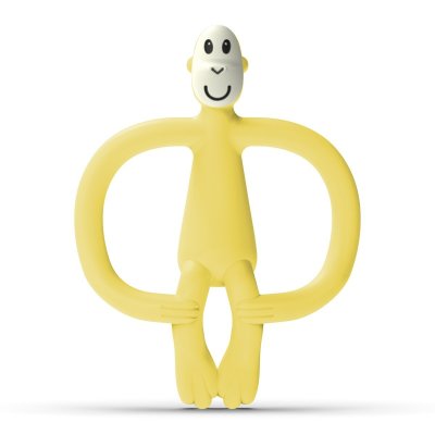 Matchstick Monkey Kousátko a zubní kartáček bez ocasu - Yellow - obrázek