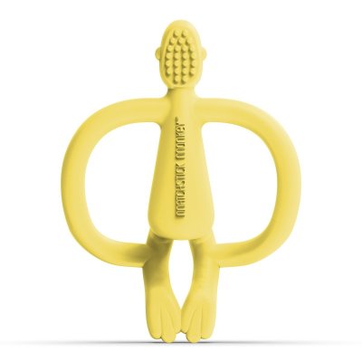 Matchstick Monkey Kousátko a zubní kartáček bez ocasu - Yellow - obrázek