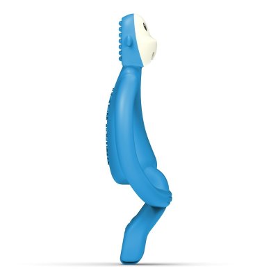 Matchstick Monkey Kousátko a zubní kartáček bez ocasu - Blue - obrázek