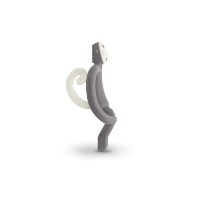Matchstick Monkey Kousátko a zubní kartáček - Grey - obrázek