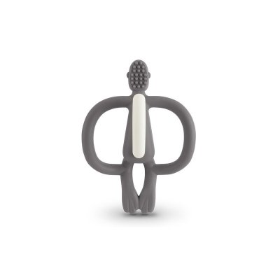 Matchstick Monkey Kousátko a zubní kartáček - Grey - obrázek