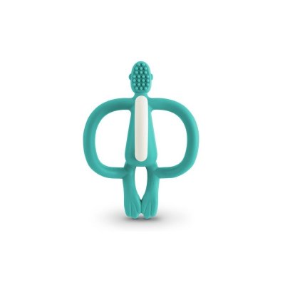 Matchstick Monkey Kousátko a zubní kartáček - Green - obrázek