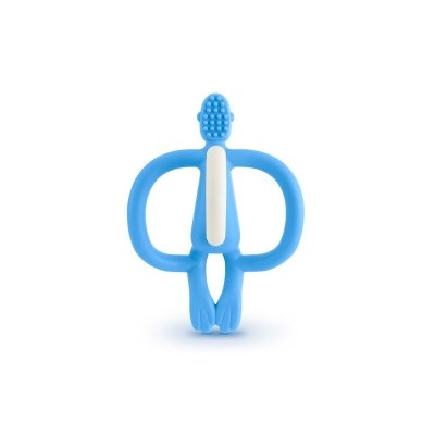 Matchstick Monkey Kousátko a zubní kartáček - Light Blue - obrázek