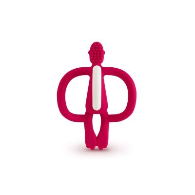 Matchstick Monkey Kousátko a zubní kartáček - Rubine - obrázek
