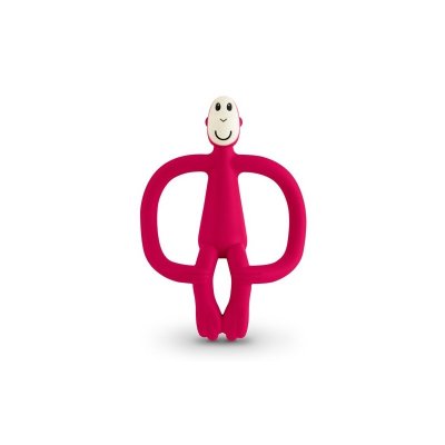 Matchstick Monkey Kousátko a zubní kartáček - Rubine