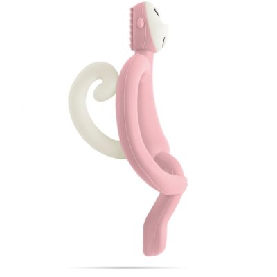 Matchstick Monkey Kousátko a zubní kartáček - Dusty Pink - obrázek