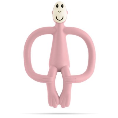 Matchstick Monkey Kousátko a zubní kartáček - Dusty Pink