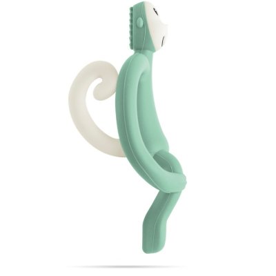 Matchstick Monkey Kousátko a zubní kartáček - Mint Green - obrázek