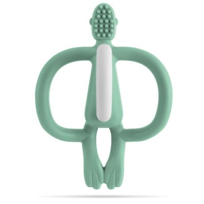 Matchstick Monkey Kousátko a zubní kartáček - Mint Green - obrázek