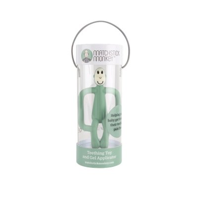 Matchstick Monkey Kousátko a zubní kartáček - Mint Green - obrázek