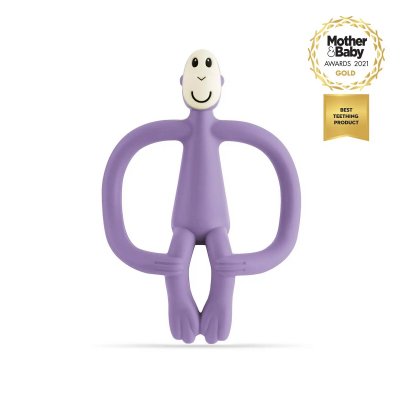 Matchstick Monkey Kousátko a zubní kartáček - Purple - obrázek