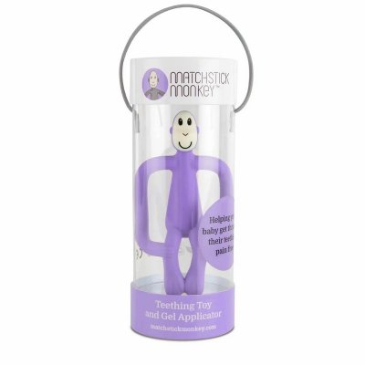 Matchstick Monkey Kousátko a zubní kartáček - Purple - obrázek