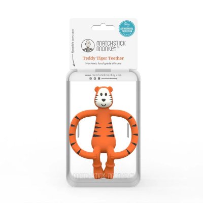 Matchstick Monkey Kousátko a zubní kartáček - Tygr Teddy - obrázek