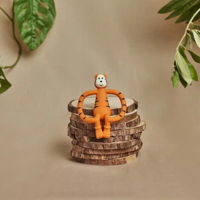 Matchstick Monkey Kousátko a zubní kartáček - Tygr Teddy
