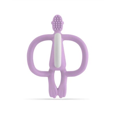Matchstick Monkey Kousátko a zubní kartáček - Lilac - obrázek