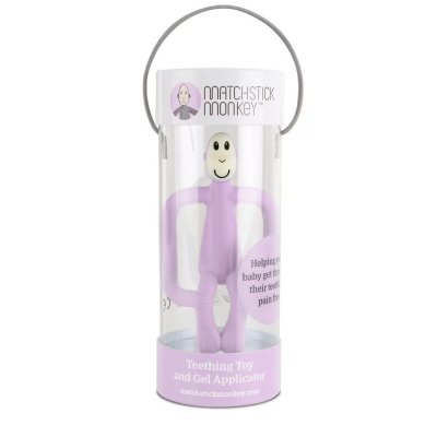 Matchstick Monkey Kousátko a zubní kartáček - Lilac - obrázek