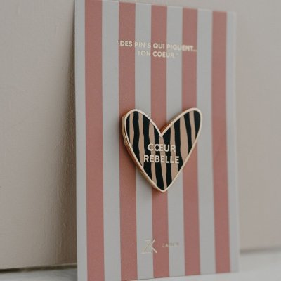 Zakuw Designový Pin/Brož - Rebel Heart - obrázek