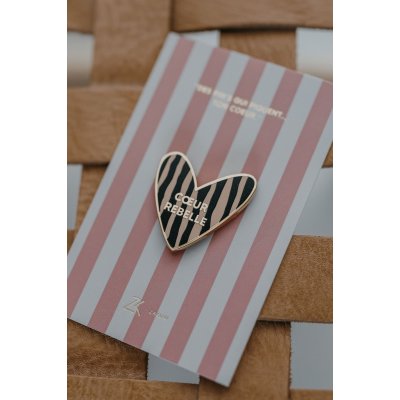 Zakuw Designový Pin/Brož - Rebel Heart - obrázek