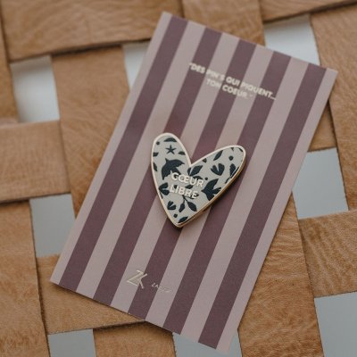 Zakuw Designový Pin/Brož - Free Heart