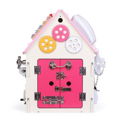 2 Kids Toys Activity board Domeček - Růžový - obrázek