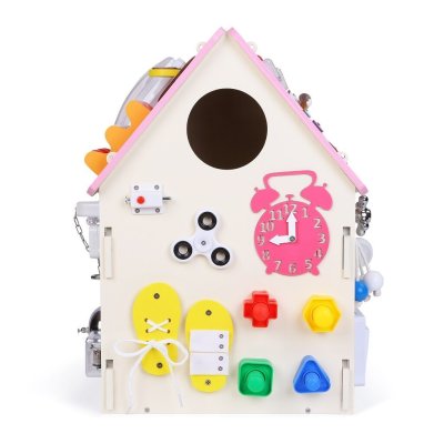 2 Kids Toys Activity board Domeček - Růžový - obrázek