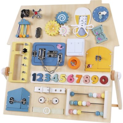 2 Kids Toys Activity board Senzorická deska - Domeček - obrázek