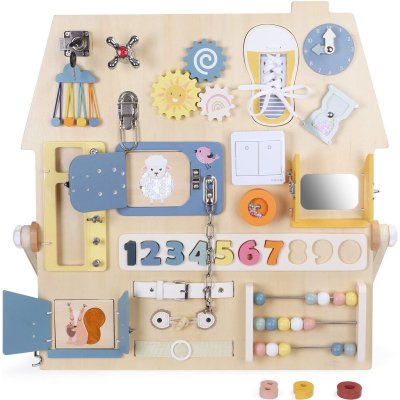2 Kids Toys Activity board Senzorická deska - Domeček - obrázek