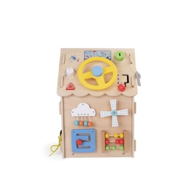 2 Kids Toys Activity board Domeček - Přírodní - obrázek