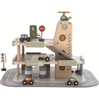 2 Kids Toys Dřevěná garáž s cestou - obrázek