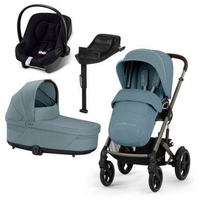 Cybex Talos Kompletní kočárek + Autosedačka + Základna - Taupe/Stormy Blue